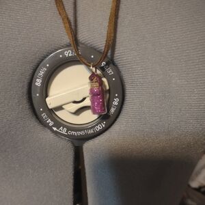 💸 ALBE Fairy Dust Pink Glitter Pendant Necklace